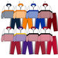 ( Moq 5 Each Style ) Sibling Baby Children Kids Long Sleeves Zipper Checked Shirts Pants Team Sets Clothes