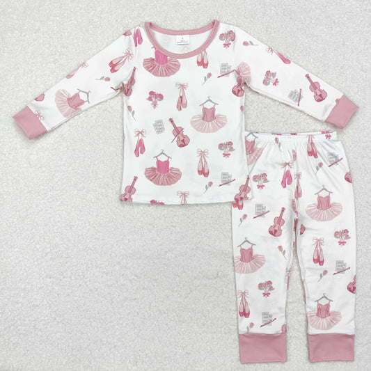 Baby Girl Long Sleeves Music Dance Shirt Pants Pajamas Clothes Set