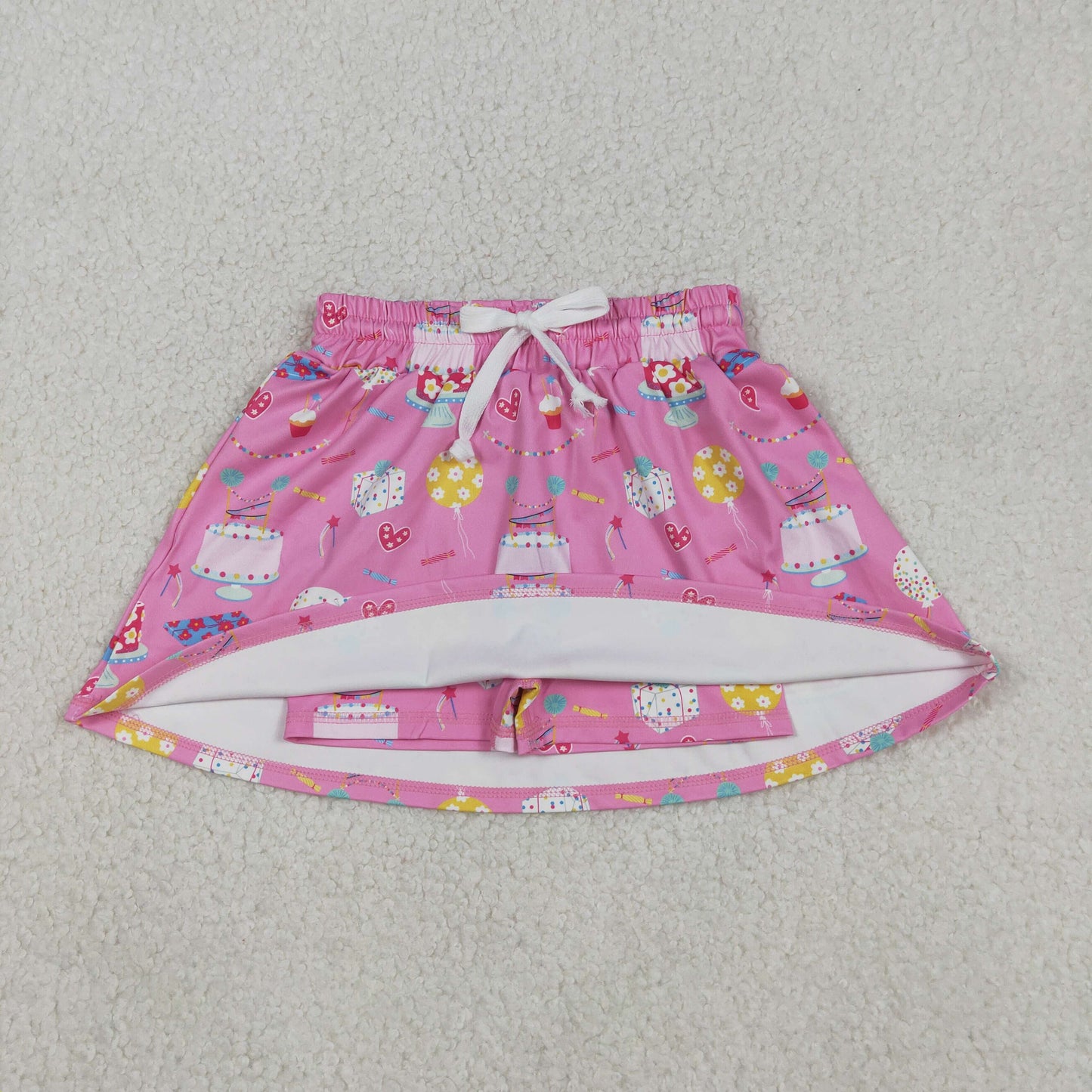 Baby Girls Kids Happy Birthday Yoga Skirt Shorts Skorts Bottoms RTS
