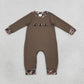 Sibling Baby Boys Kids Long Sleeves Embroidery turkey Romper Set Thanksgiving Camo Clothes RTS