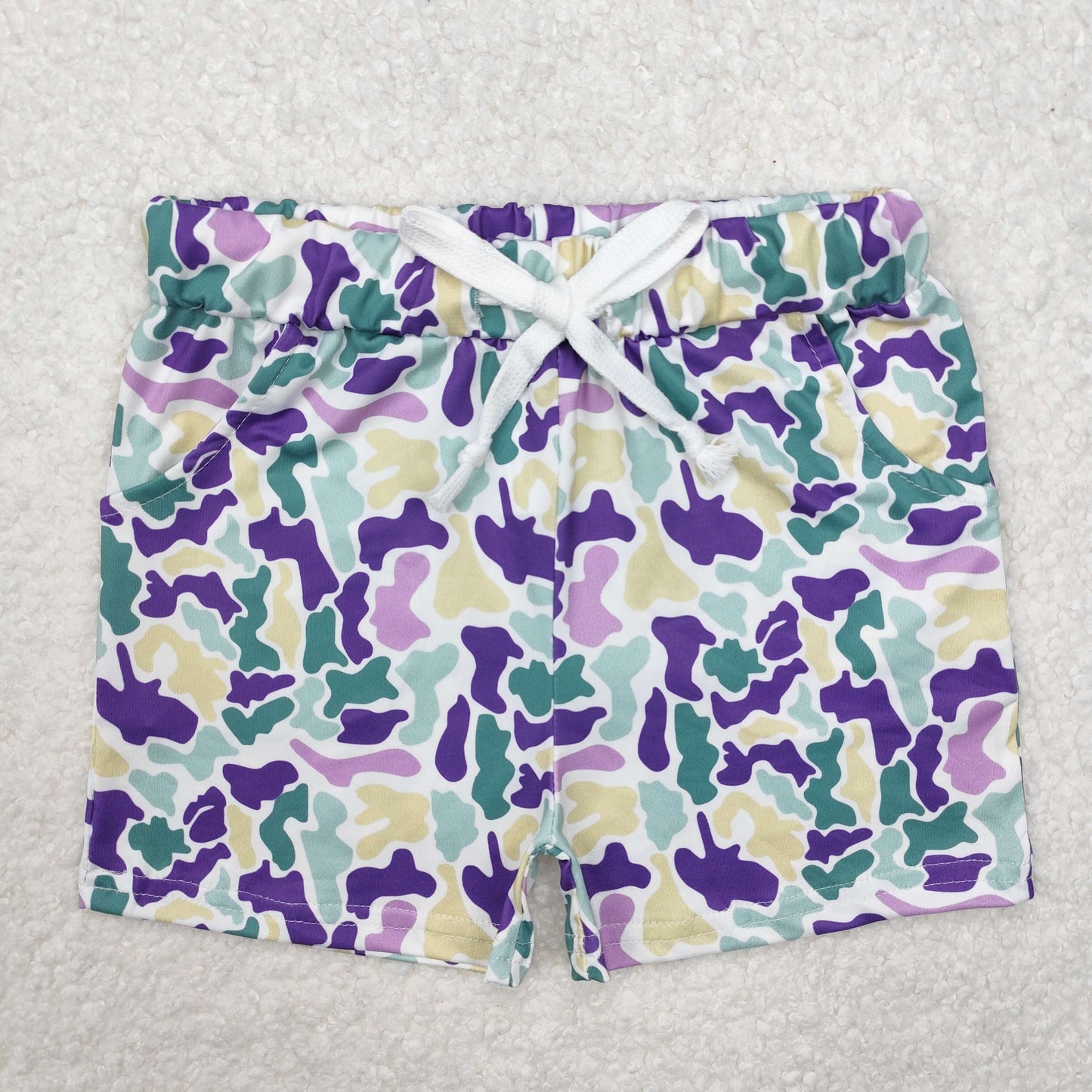 RTS Baby Boy Mardi Gras Camo Shorts