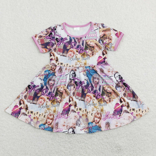 GSD0707 Baby Girl Short Sleeves Singer Dress