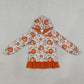 Baby Girls Kids Pumpkins Flower Hoodie Orange Ruffle Shirt Fall Tops Clothes RTS