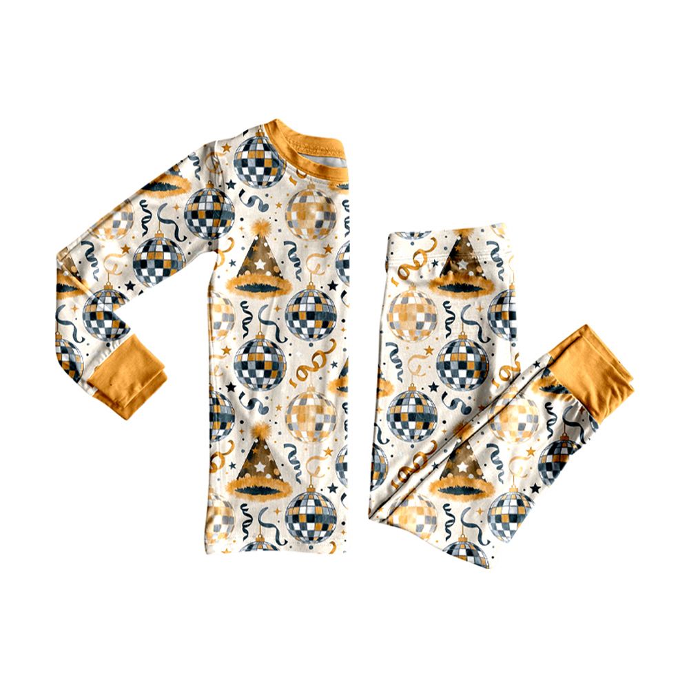 ( Moq 5 ) Preorder Baby Boys Kids Happy New Year Shirt Pants Set Pajamas Clothes