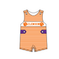 ( Moq 5 ) Baby Boys Kids Sleeveless Orange Stripes Team Summer Romper