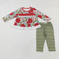 Baby Girl Toddler Red Flower Tunic Stripes Pants Clothes Set