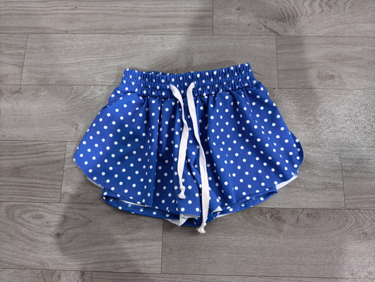 ( No moq ) Preorder Baby Girls Kids Dogs Blue Yoga Active Ruffle Shorts Bottom Clothes