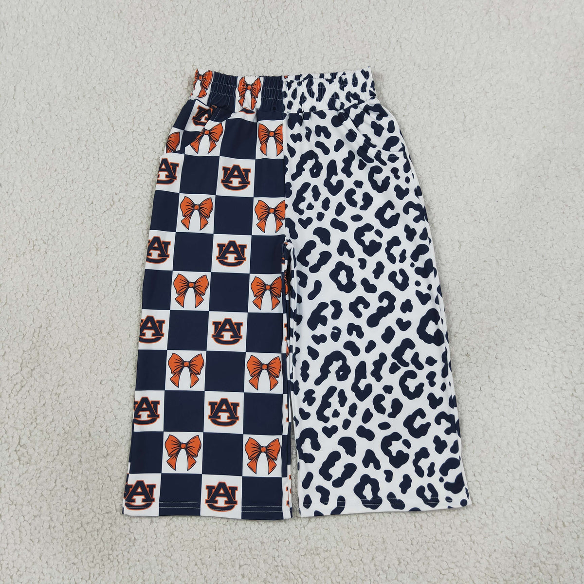 Baby Girls Kids Bows Navy Leopard Pants Bottoms Team Clothes RTS