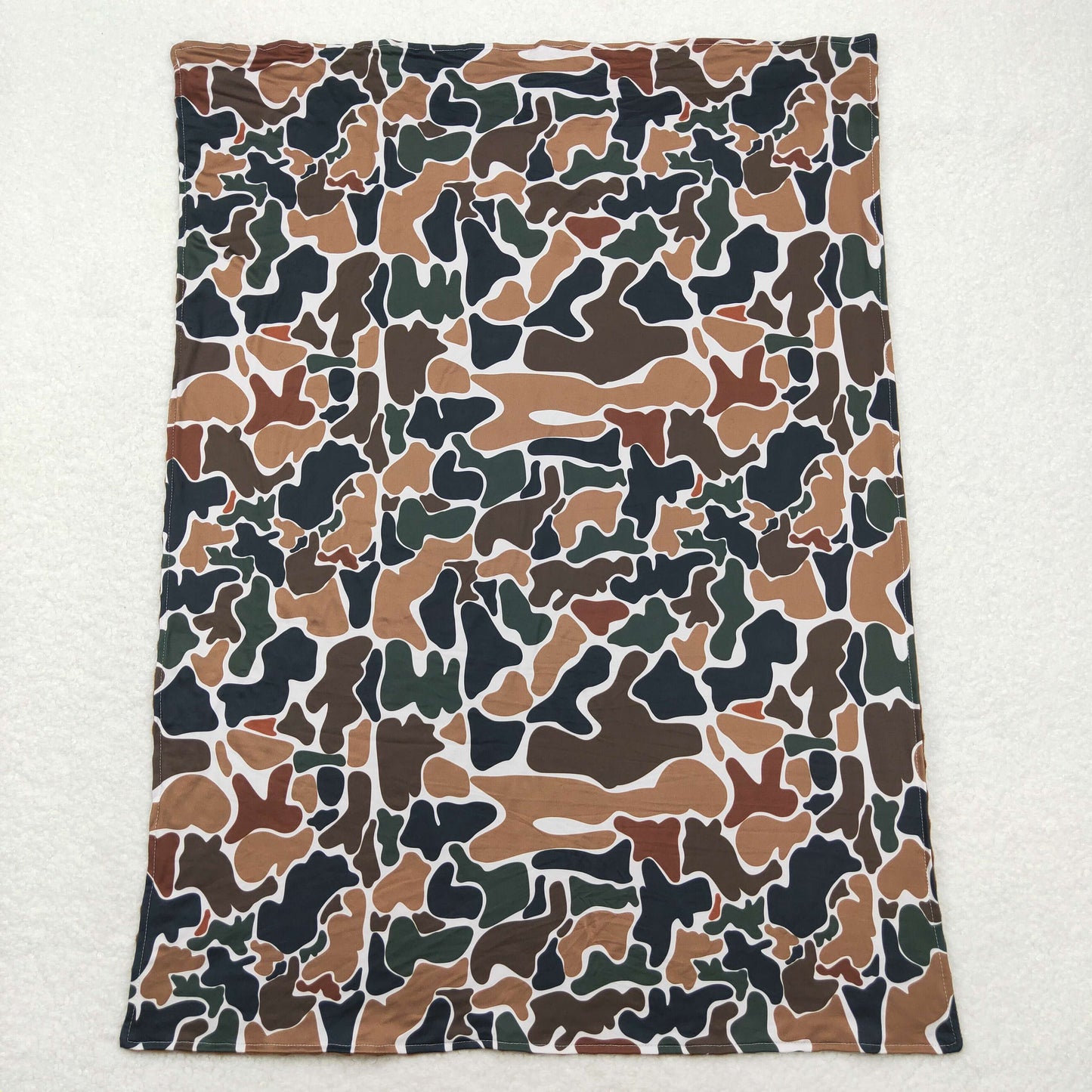 Baby Boy Dark Brown Camo Blanket