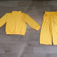 Baby Girl Kids Long Sleeves Yellow Shirt Pockets Pants Set Pajamas Cotton Clothes RTS