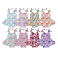 ( Moq 5 Each Style ) Sibling Baby Girls Infant Bows Flower Ruffle Bubble Rompers Summer Clothes