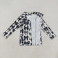 Baby Girl Long Sleeves Black Bows Zipper Pockets Yoga Active Shirt Tops RTS