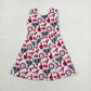 Baby Girls Kids Sleeveless Elephant Bows Team Yoga Active Shorts Dress RTS