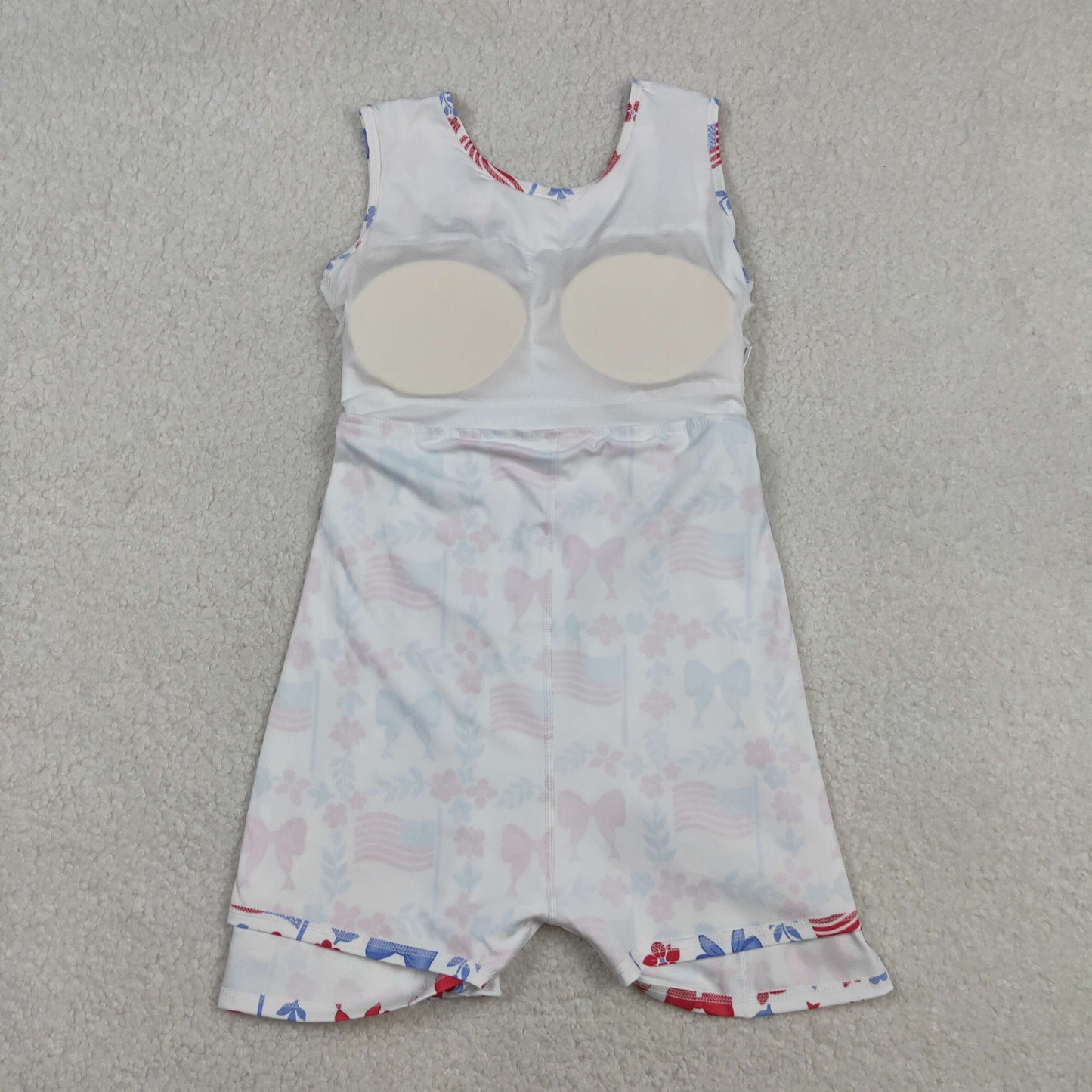 Baby Girls Kids Flags Bows Flowers 4th of July Shorts Knee Length Yoga Dress RTS