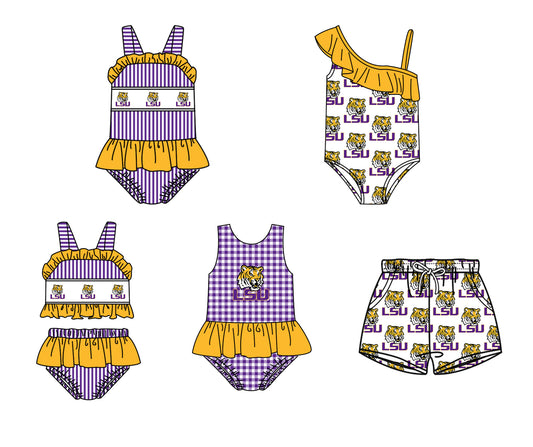 ( Moq 5 Each Style ) Baby Boys Girls Tigers Stripes Sibling Team Sets Swimsuits Clothes