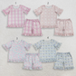 Sibling Baby Girls Kids Short Sleeves Shirts Shorts Sets Flower Bows Goose Pajamas Clothes RTS