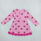 Baby Girls Kids Hearts Plaid Bows Valentine Scallop Dress Yoga Active Clothes RTS