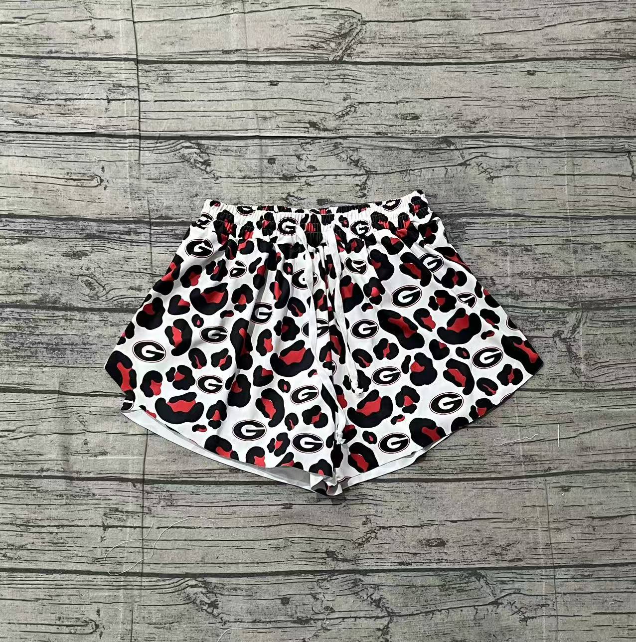 Adult Women Leopard G Team Yoga Active Ruffle Shorts Bottom RTS