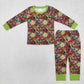 Baby Boy Long Sleeves Game Green Shirt Pants Pajamas Clothes Set