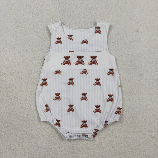 Baby Boys Infant Sleeveless Bears Bubble Summer Romper RTS