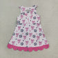 Baby Girls Kids Sleeveless Soccer Bows Stripes Scallop Yoga Active Pink Dress RTS