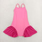 Baby Girls Kids Straps Pink Yoga Active Ruffle Dress RTS