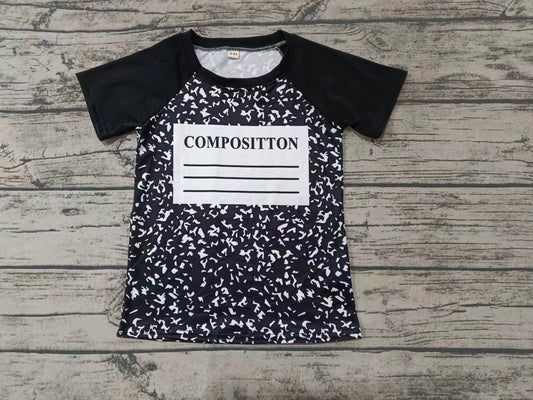 Baby Boy Short Sleeves Back To School Black Shirt