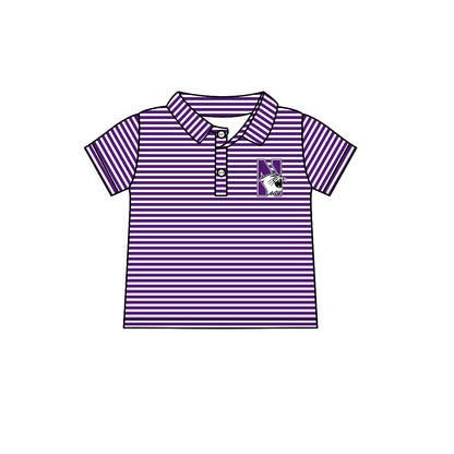 ( Moq 5 each style ) Baby Boy Girl Toddler Cats Team Purple Bows Sibling Shirt Dress Set