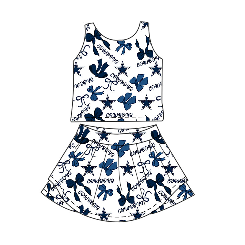 ( Moq 5 Each Style ) Baby Girls Toddler Stars Bows Team Sibling Shorts Dresses Set Summer Clothes