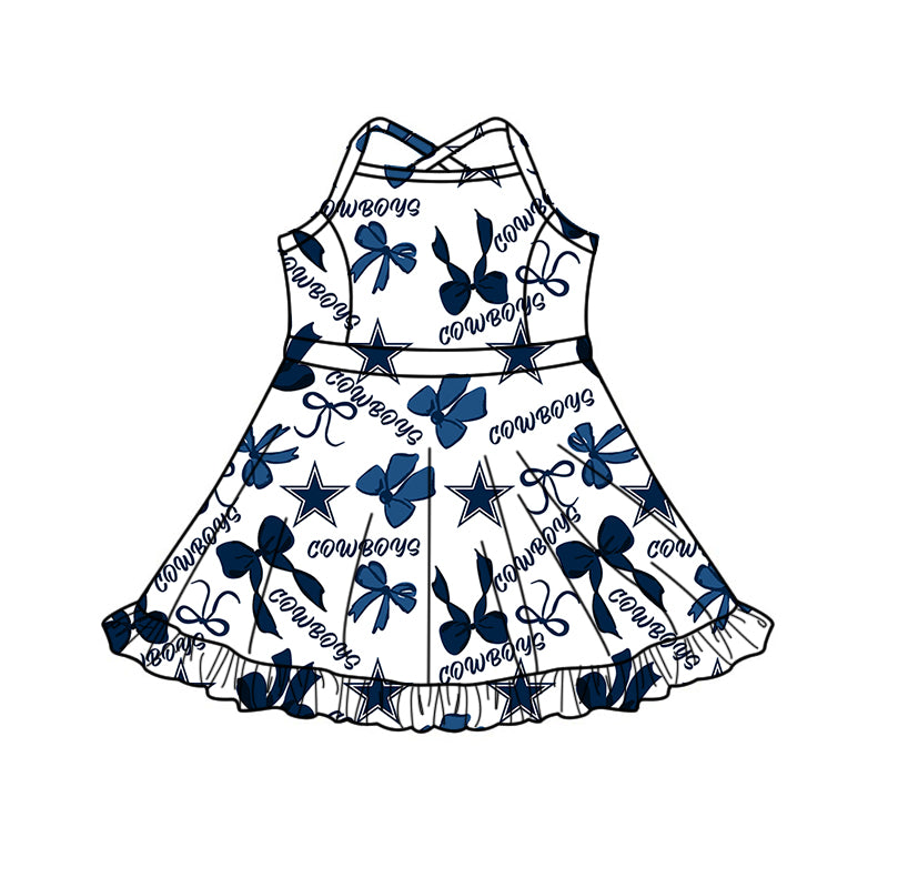 ( Moq 5 Each Style ) Baby Girls Toddler Stars Bows Team Sibling Shorts Dresses Set Summer Clothes