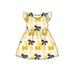 ( Moq 5 each style ) Baby Boy Girl Toddler Team Bows ‌Yellow Sibling Dress Set 6.17