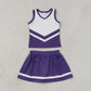 Baby Girls Kids Sleeveless Tops Purple Skirt Shorts Set Yoga Team Clothes RTS