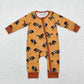 Baby Boy Infant Long Sleeves Western Horse Zipper Bamboo Romper