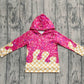 Baby Girl Long Sleeves Team Pink Drip Hoodie Shirt Tops RTS