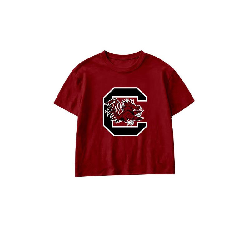 ( Moq 5 ) Preorder Baby Boy Kids Red Short Sleeves Chicken Shirt Team Clothes