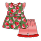 Baby Girl Short Sleeves Watermelon Sibling Romper Dress Clothes Set ( Moq 5 Each Design )