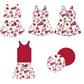 Baby Girl Cheer Football Bows Red Sibling Dress Set ( Moq 5 Each Style ) 1.16