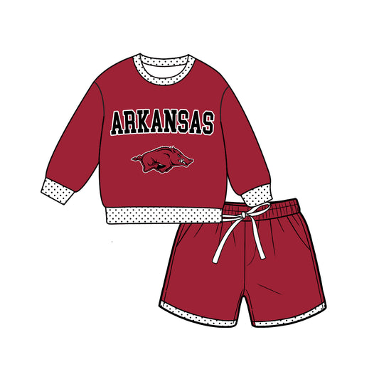 ( Moq 5 ) Baby Girls Kids Long Sleeves Shirt Shorts Team Set Clothes