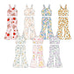 ( Moq 5 Each Style ) Baby Girl Sleeveless Flower Bows Tops Bell Pants Sibling Set 3.26