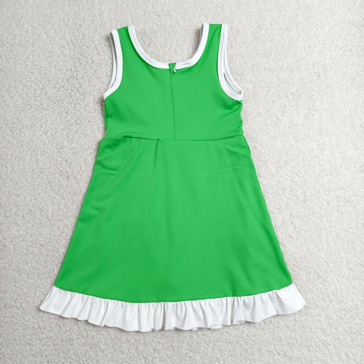 Baby Girls Kids Sleeveless Shorts Scallop Green Dress Yoga Active Clothes RTS