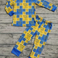 Baby Girl Blue Short Sleeves WV Shirt Bell Pants Team Set