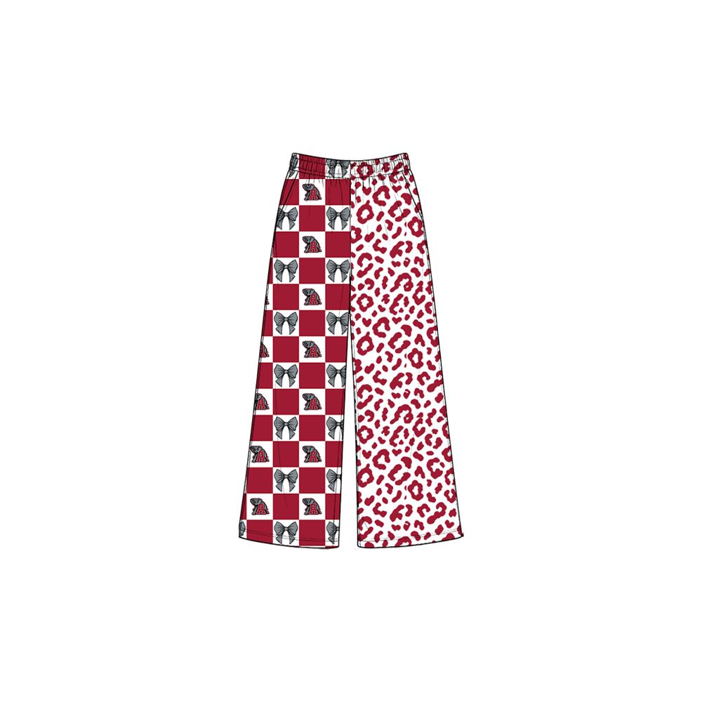 ( Moq 5 ) Baby Girls Kids Bows Elephant Leopard Pants Bottoms Team Clothes