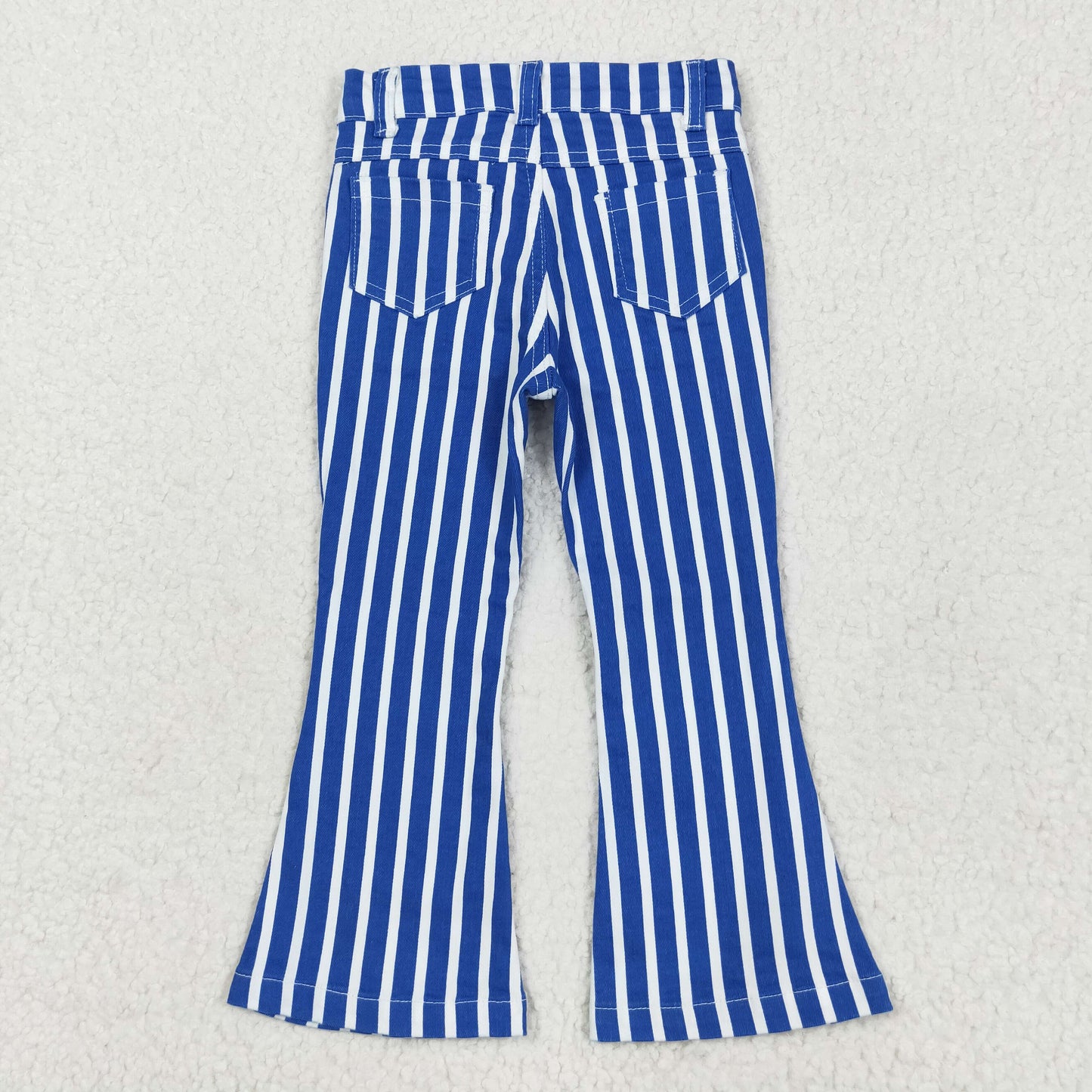 Baby Girl Blue Stripes Denim Bell Bottom Pants Jeans RTS