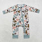 Sibling Boys Infant Long Sleeves Camo Bamboo Zipper Sleeper Romper Clothes RTS