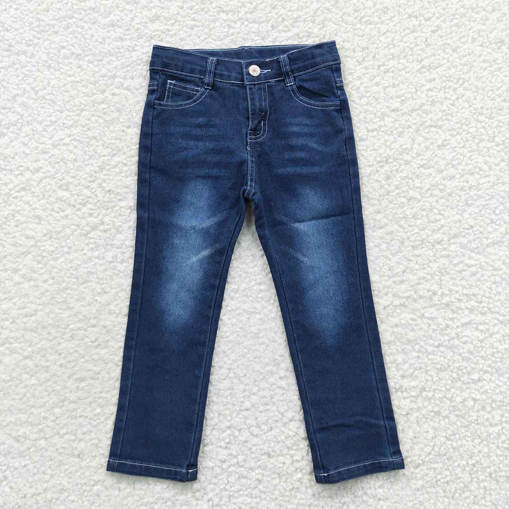 P0085 Western Baby Girl Denim Pants Blue Jeans