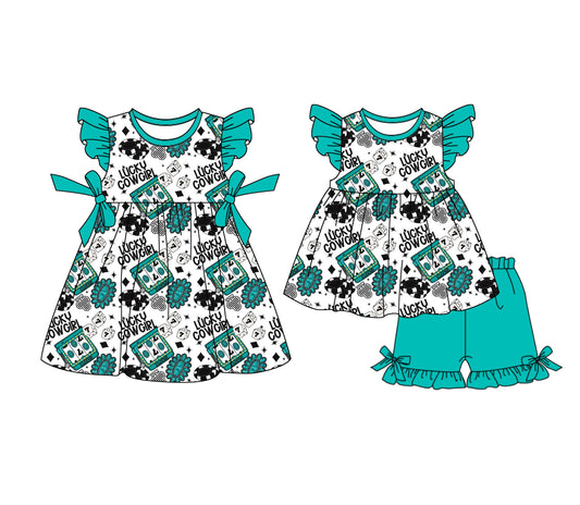 Baby Girl Short Sleeves Cowgirl Sibling Dress Set ( Moq 5 Each Style ) 1.3