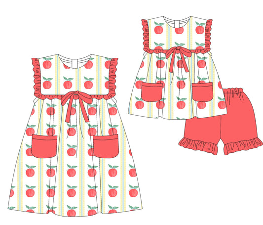 Baby Girl Back To School Bows Sibling Dress Set ( Moq 5 Each Style ) 3.5