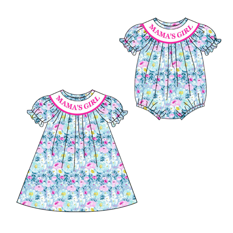 Baby Kids Mama's Girl Flower Sibling Dress Romper ( Moq 5 Each Style ) 1.6