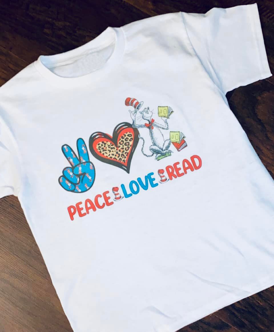 Moq 3 Pre-order BT0514 Baby Boy Peace Love Read Shirt Tops