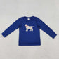 Sibling Boys Kids Long Sleeves Embroidery Dogs Ducks Deer Hunting Shirt Tops RTS